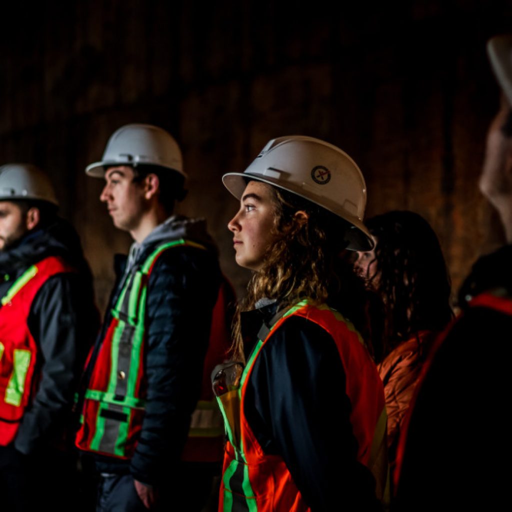 The Gwaii Engineering team has a tour of Tsawout Longhouse, pictured are Julia Barron and Corey Brown